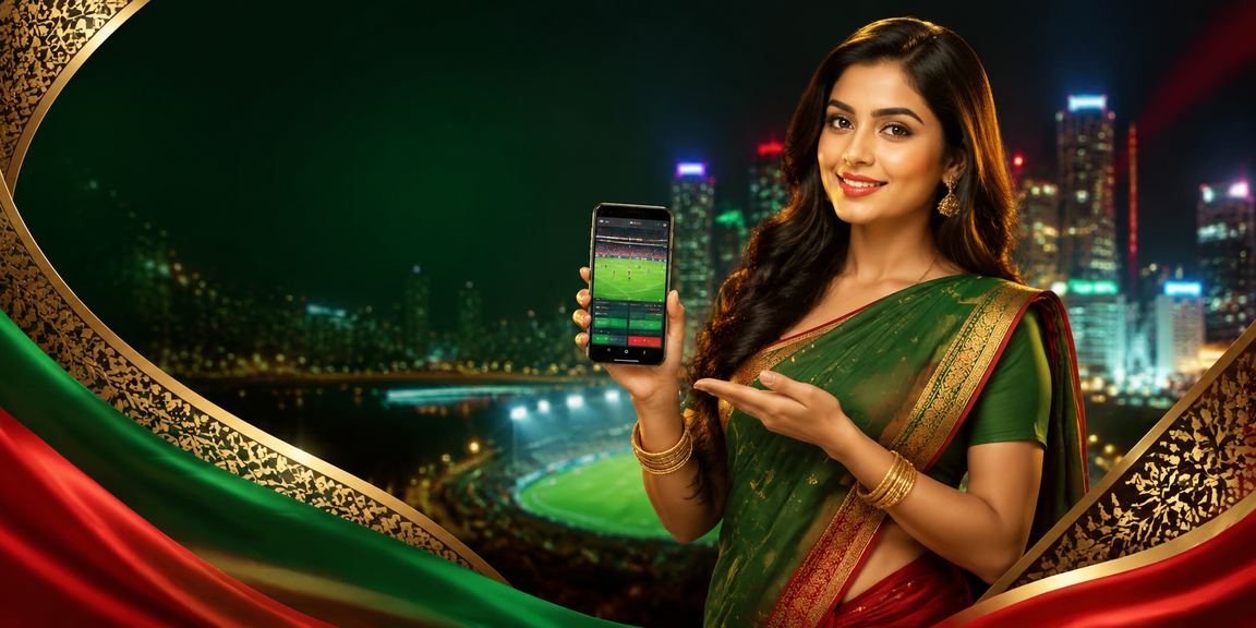ঢাকায় লাল-সবুজ পটভূমিতে মোবাইলে gv999 ক্যাসিনো ব্যবহার করছেন খেলোয়াড়
